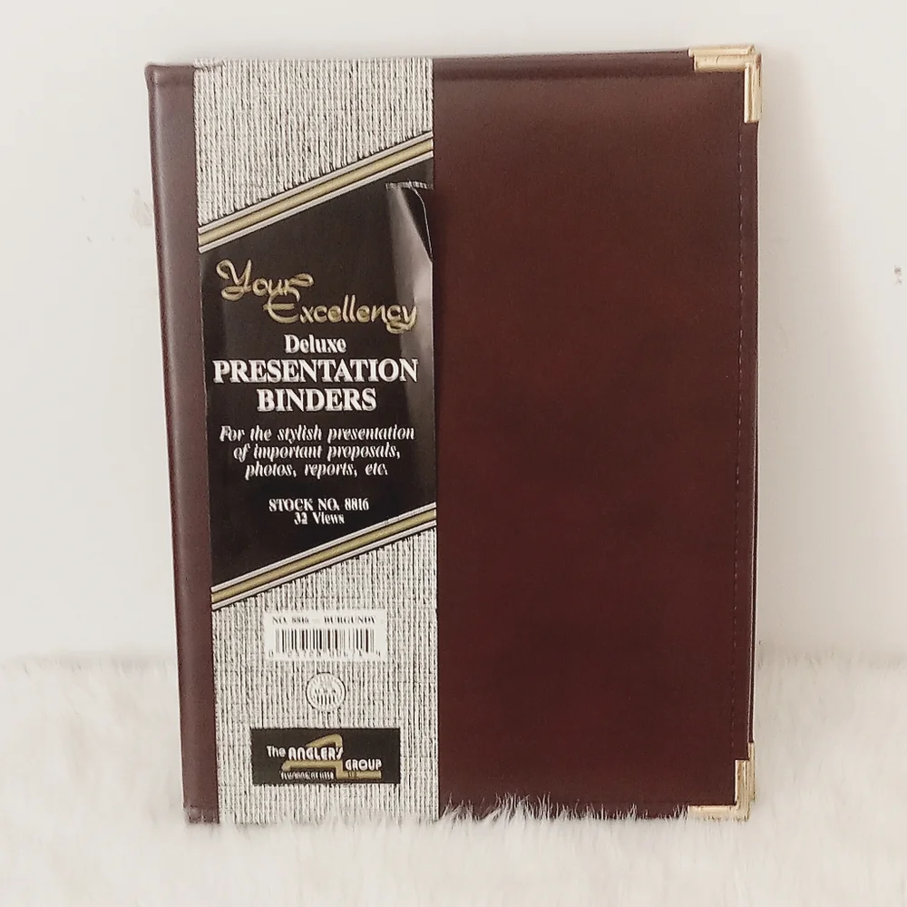 VTG Your Excellency by Anglers Faux Leather Presentation Binder NOS READ